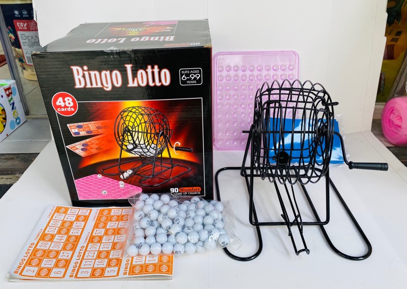 Bingo Lô tô quay 90 số bằng sắt -8023